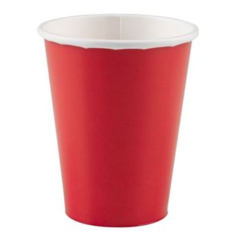 Imagen de Vasos Rojos Rouge cartón 266ml (8 uds.)