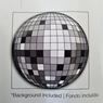 Imagen de Accesorios Photocall Disco con palito (9) y fondo 75x75cm 