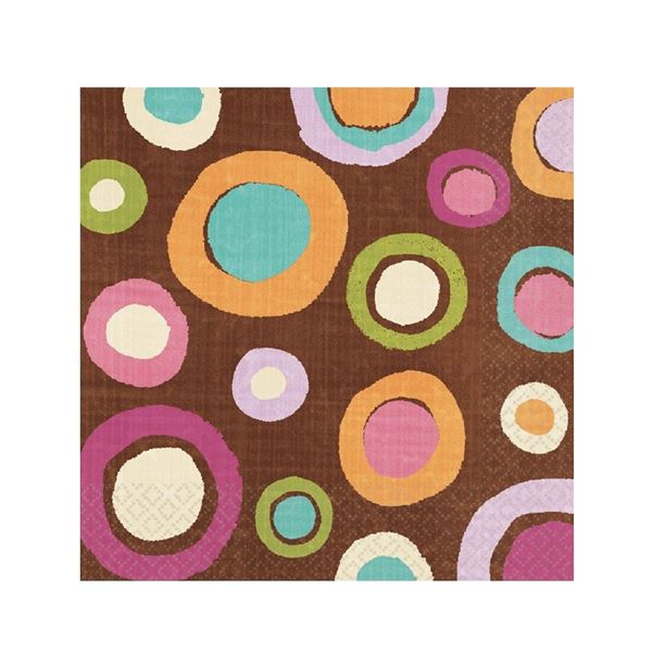 Imagens de Servilletas Cocoa Dots papel 25cm (16 unidades)