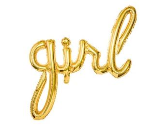 Imagen de Globo Dorado Girl Niña (77cm)