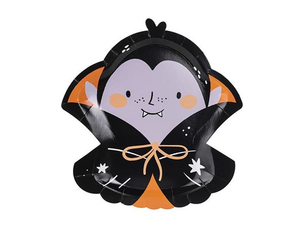 Imagens de Platos Drácula Halloween cartón 23x25cm (6 unidades)