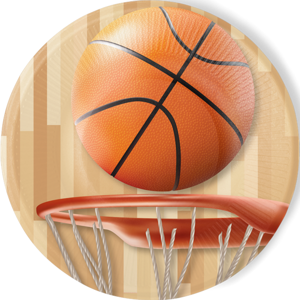 Picture of Platos Baloncesto cartón 23cm (8 unidades)