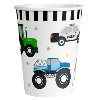 Imagen de Vasos Cumpleaños Tráfico Divertido cartón (8 uds.)
