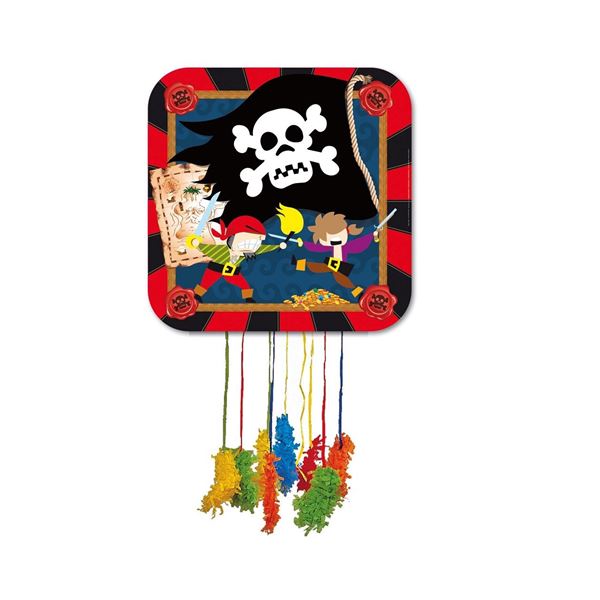 Imagen de Piñata del Tesoro Pirata cartón (42cm x 42cm)