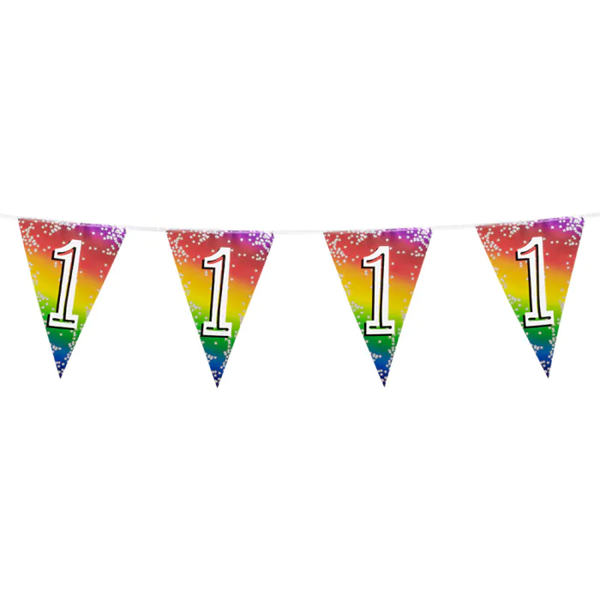 Imagen de Banderín 1 Año Multicolor plástico (6m)