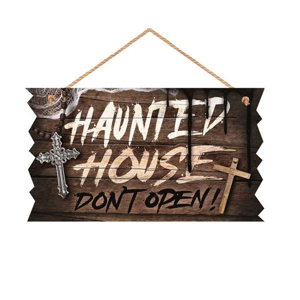 Imagens de Cartel Haunted House Madera (35cm)