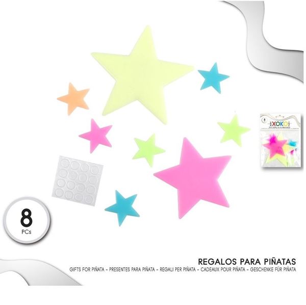 Juguete Estrellas Fluorescentes (8 uds.)✔️ por sólo 1,35 €. Envío en 24h.  Tienda Online. . ✓. Artículos de decoración  para Fiestas.