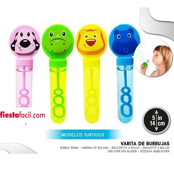 Imagen de Pompero Burbujas Animales Surtido 14cm (1 unidad)