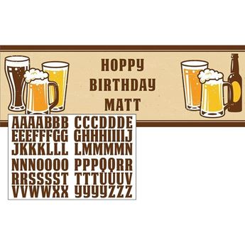 Imagen de Pancarta Personalizable Cheers & Beers Grande (152cm)