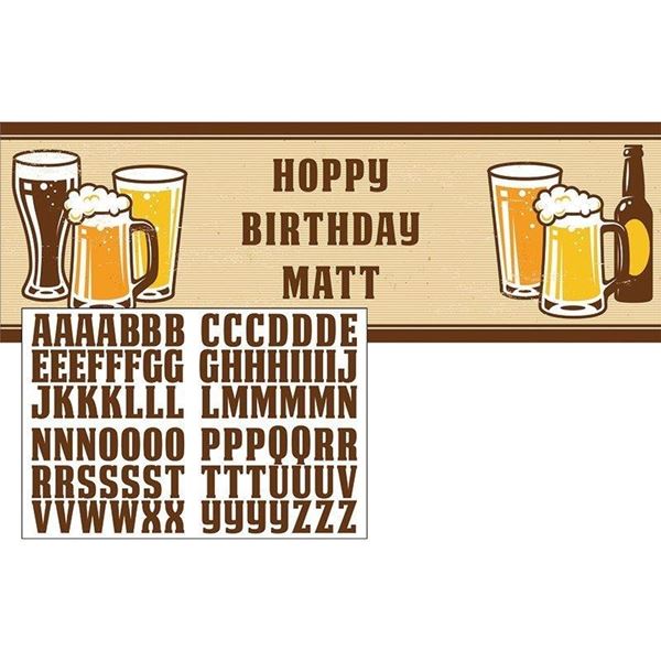 Imagen de Pancarta Personalizable Cheers & Beers Grande (152cm)