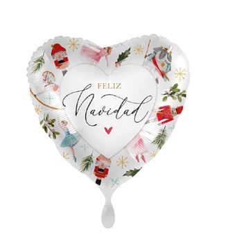 Imagen de Globo Feliz Navidad Corazón (43cm)