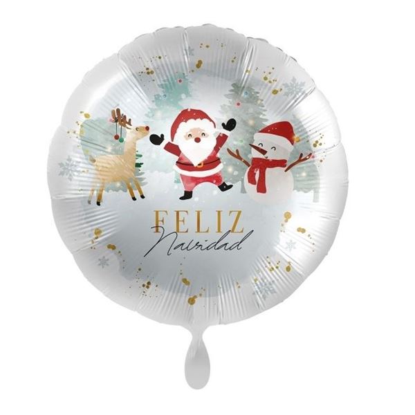 Picture of Globo Santa & Amigos Feliz Navidad (43cm)