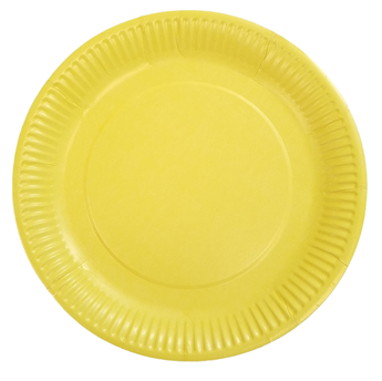 Imagen de Platos Amarillo Claro cartón 23cm (8 uds.)