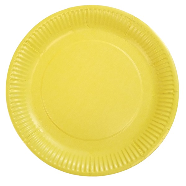 Picture of Platos Amarillo Claro cartón 23cm (8 uds.)