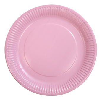 Picture of Platos Rosa Claro cartón 23cm (8 unidades)