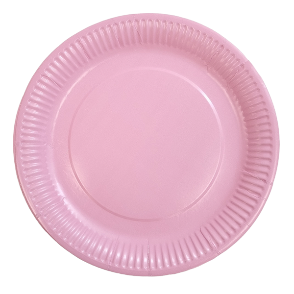 Imagens de Platos Rosa Claro cartón 23cm (8 unidades)