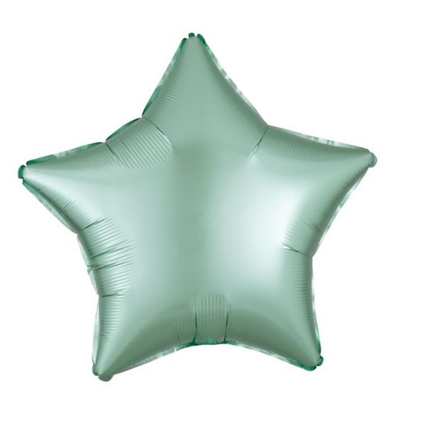 Imagen de Globo Estrella Verde Menta Satín (45cm)