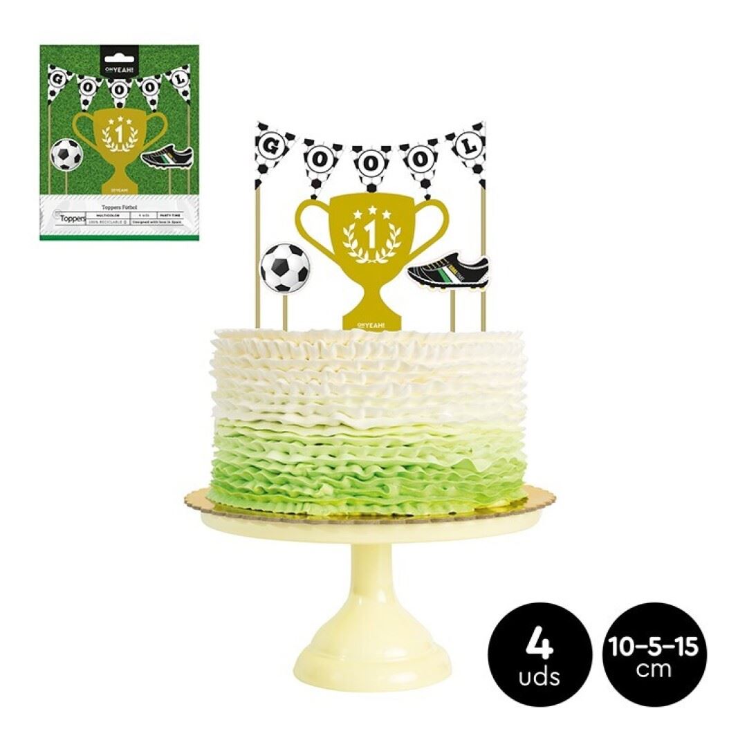 Topper Tarta Fútbol cartón ✔️ por sólo 1.70 €. Envío en 24h. Tienda Online.  . ✓. Artículos de decoración para Fiestas.