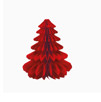 Imagens de Decorado colgante Árbol rojo panal Navideño 20cm ( 1ud.)