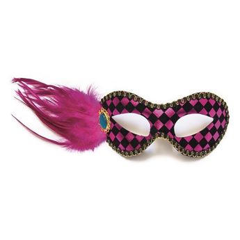 Picture of Antifaz Arlequín Plumas Mix