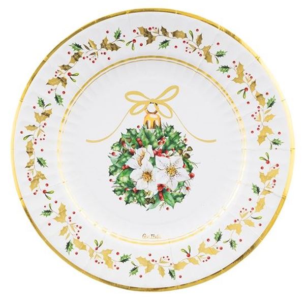 Picture of Platos Mágica Navidad cartón 27cm (8 unidades)