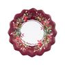 Picture of Platos Hondos Navidad Burdeos cartón 24cm (8 uds)