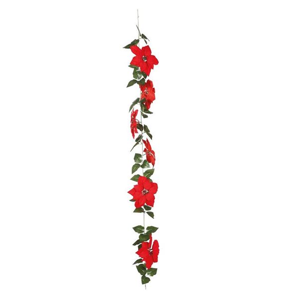 Imagen de Guirnalda Poinsettia Grande 200cm (1ud.)