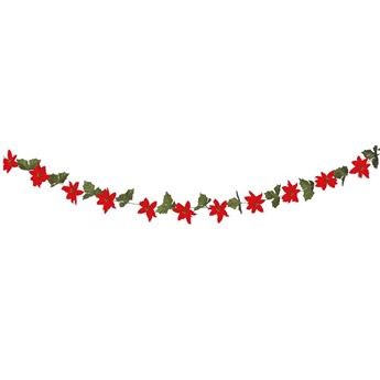Imagen de Guirnalda Poinsettia Pequeña 200cm (1ud.)