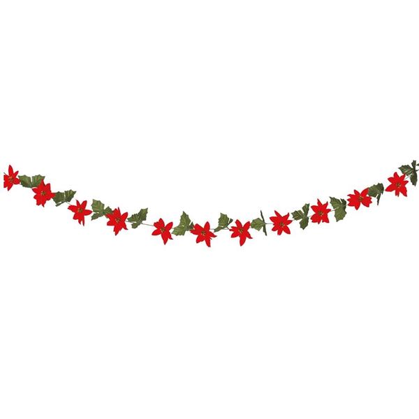 Imagen de Guirnalda Poinsettia Pequeña 200cm (1ud.)