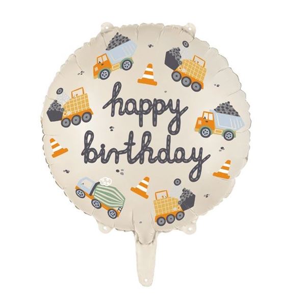 Imagens de Globo Construcción Happy Birthday (35cm)