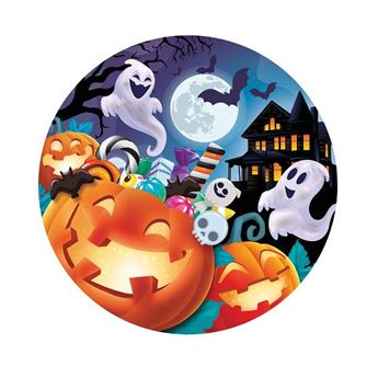 Imagen de Platos Halloween Calabaza Infantil cartón 23cm (6 uds.)