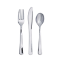 Imagens de Cubiertos Plata Deluxe Reutilizables (8x3 unidades)