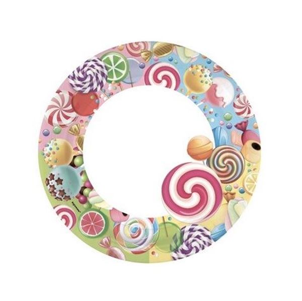 Imagens de Platos Candy Dulce cartón 18cm (8 uds.)