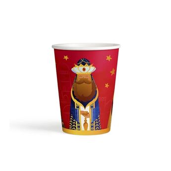Imagen de Vasos Reyes Magos Navidad cartón (6 uds.)