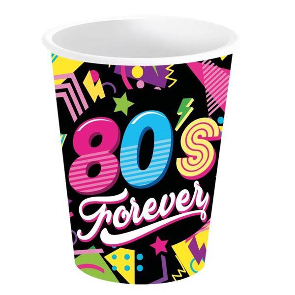 Imagen de Vasos Años 80 Forever cartón (6 uds.)
