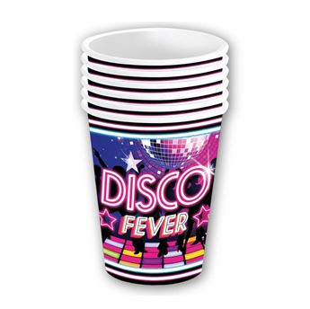 Imagen de Vasos Disco Fever cartón (6 uds.)