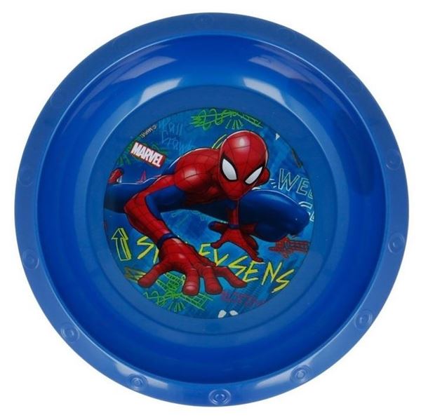 Imagen de Bol Spiderman Plástico Duro Reutilizable 16cm