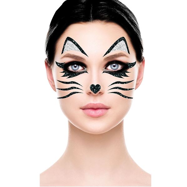 Picture of Maquillaje Glitter Adhesivo Gatita Halloween Pintacaras
