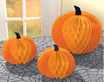 Imagen de Decoración Calabaza Nido de Abeja (3 uds.)