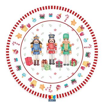 Picture of Bajoplatos Salvamantel Cascanueces Navidad cartón 32cm (5 uds.)