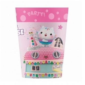 Imagen de Vaso La Casa de Muñecas de Gabby Party Plástico Duro Reutilizable (250ml)