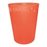 Imagen de Vaso Naranja Fluor Party Plástico Duro Reutilizable