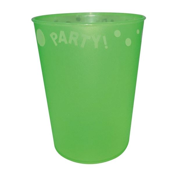 Picture of Vaso Verde Fluor Party Plástico Duro Reutilizable
