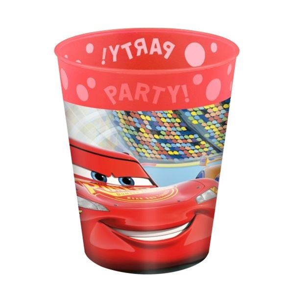 Imagen de Vaso Cars Party Plástico Duro Reutilizable 250ml (1 unidad)