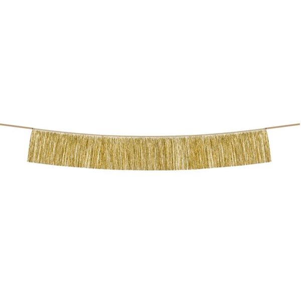 Imagens de Guirnalda Flecos Dorada Elegante (135cm)