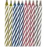 Imagen de Velas Mágicas de Cumpleaños Rayadas  Pack de 10 (6 cm)
