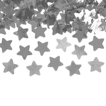 Imagen de Cañón de Confeti Estrellas Plateadas (40cm)