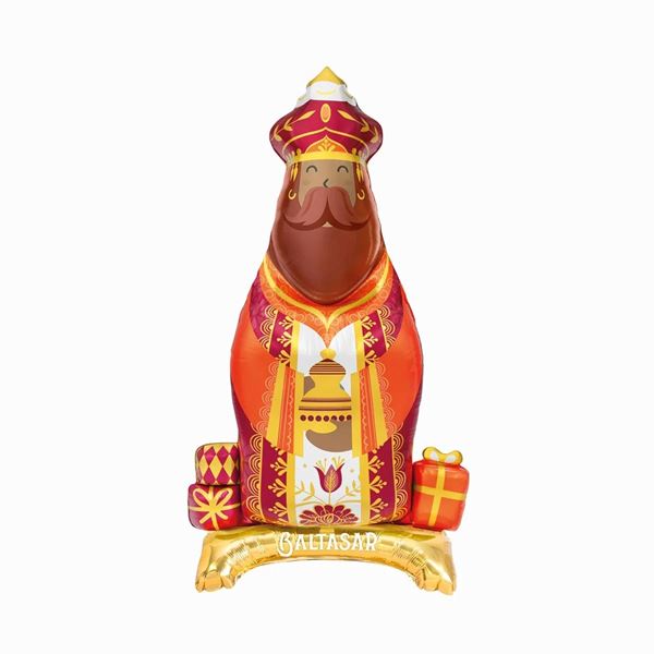 Picture of Globo Reyes Magos Baltasar con Base XXL (110cm)