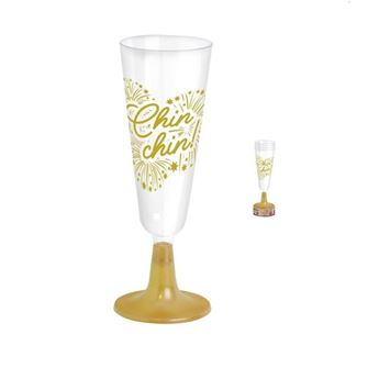 Imagen de Copas Cava Destellos Reutilizables 150cc (4uds)