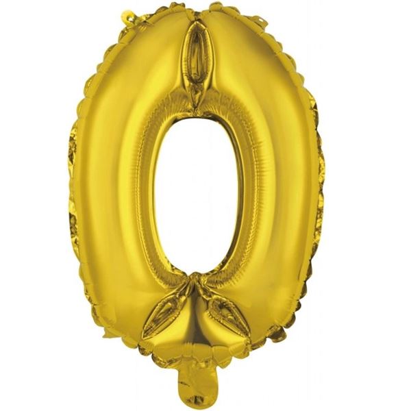 Picture of Globo Número 0 Dorado Mini (35cm)
